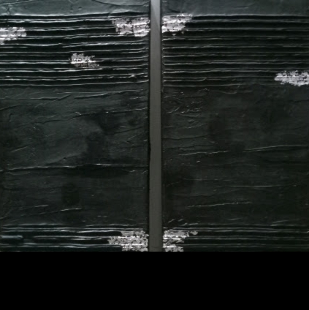 Minimalist Black Mid Century Modern Abstract Art